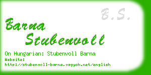 barna stubenvoll business card